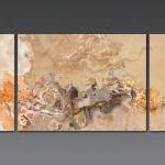Large Triptych Abstract Art Print On Gallery Wrap..